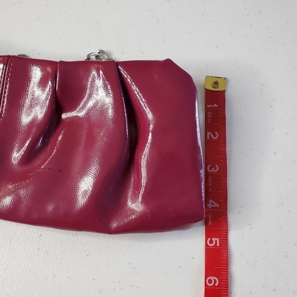 Express Design Studio Purple Clutch Small Chain Strap Patent Leather Bag - Picture 11 of 12